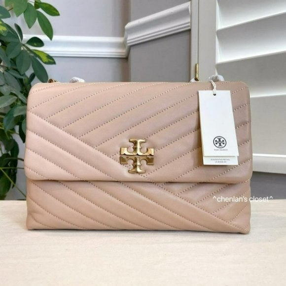 🔥NeW! $598 Tory Burch Large Kira Chevron Convertible Shoulder Bag - Picture 4 of 12